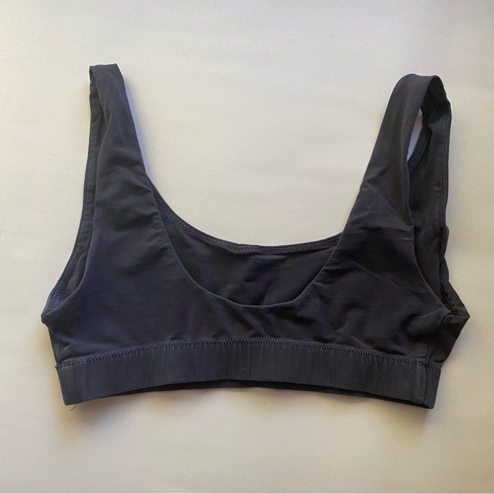 Everlane The Cotton Tank Bra Black Size X-Small - Picture 3 of 4